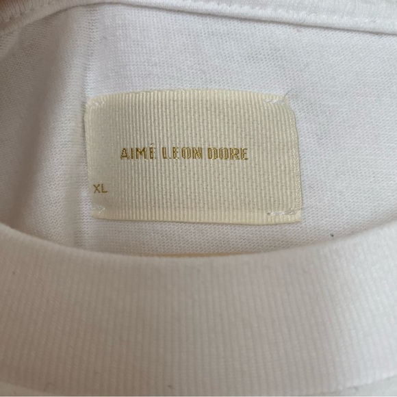 Aime Leon Dore Crest Pocket White Tee - Picture 4 of 6